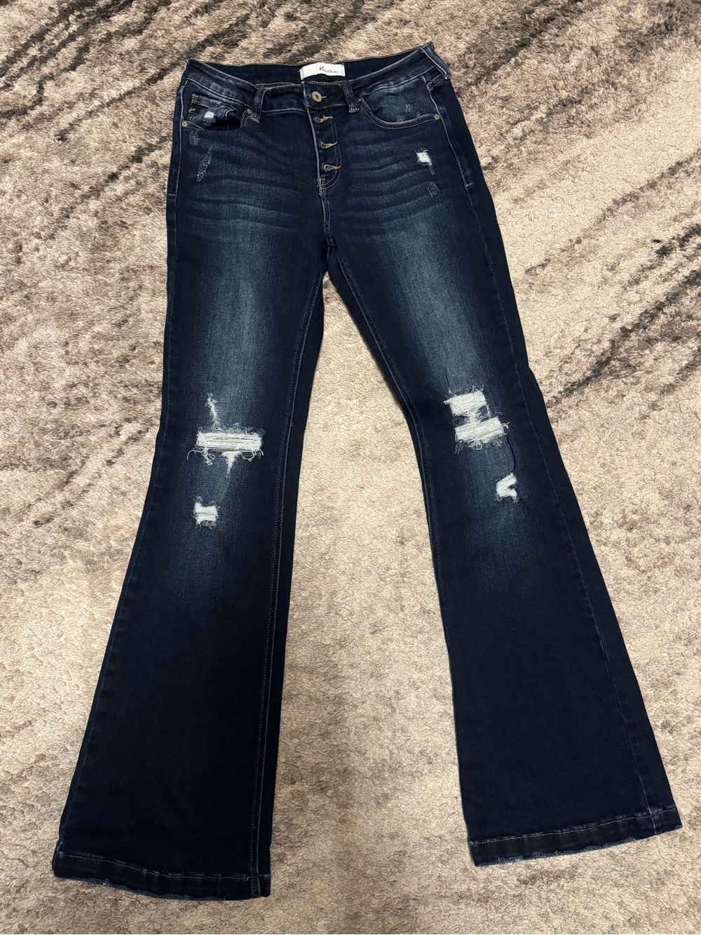 KanCan Distressed Flare Jeans